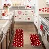 Valentine's Day Kitchen Carpet Set, Kitchen runner rug, featuring small hearts and love patterned floor mat