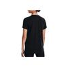 Under Armour Однотонная футболка с круглым вырезом и коротким рукавом с принтом логотипа в виде буквы, женские топы, цвет черный 1356305-003