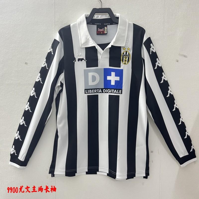 Vintage Long Sleeve Football Jersey Men Adult Retro Season Home Away Soccer Shirt