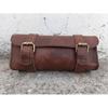 Leather Bag Motorcycle Pouch Brown Saddle Buffalo Leather Bag Bike Small Tool Bag Front Fork Handlebar Leather Saddlebag Pouch