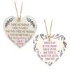 Wooden Hanging Heart Plaque Friendship Colleagues Family Pendant Christmas Tree Ornament for Home Decor
