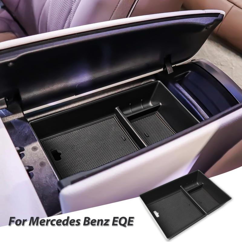 Center Console Organizer for  Mercedes Benz EQE 350 Armrest Storage Car Box Center Console Tray ABS Accessories Storage Box