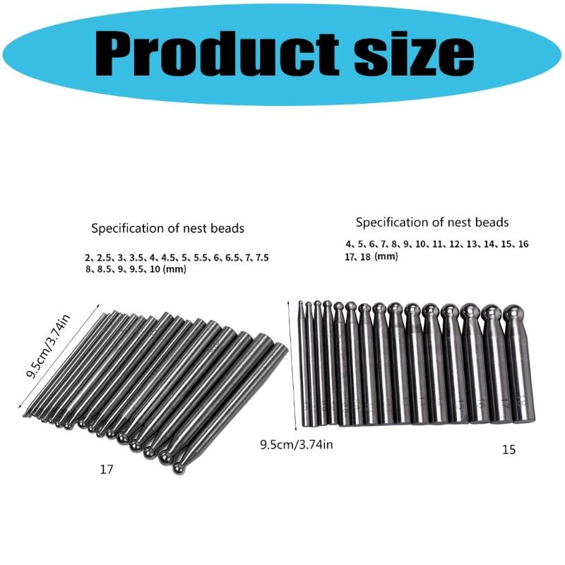 Портативный набор стальных пробойников 15/17 шт. Аксессуары для изготовления ювелирных изделий С коробкой для хранения