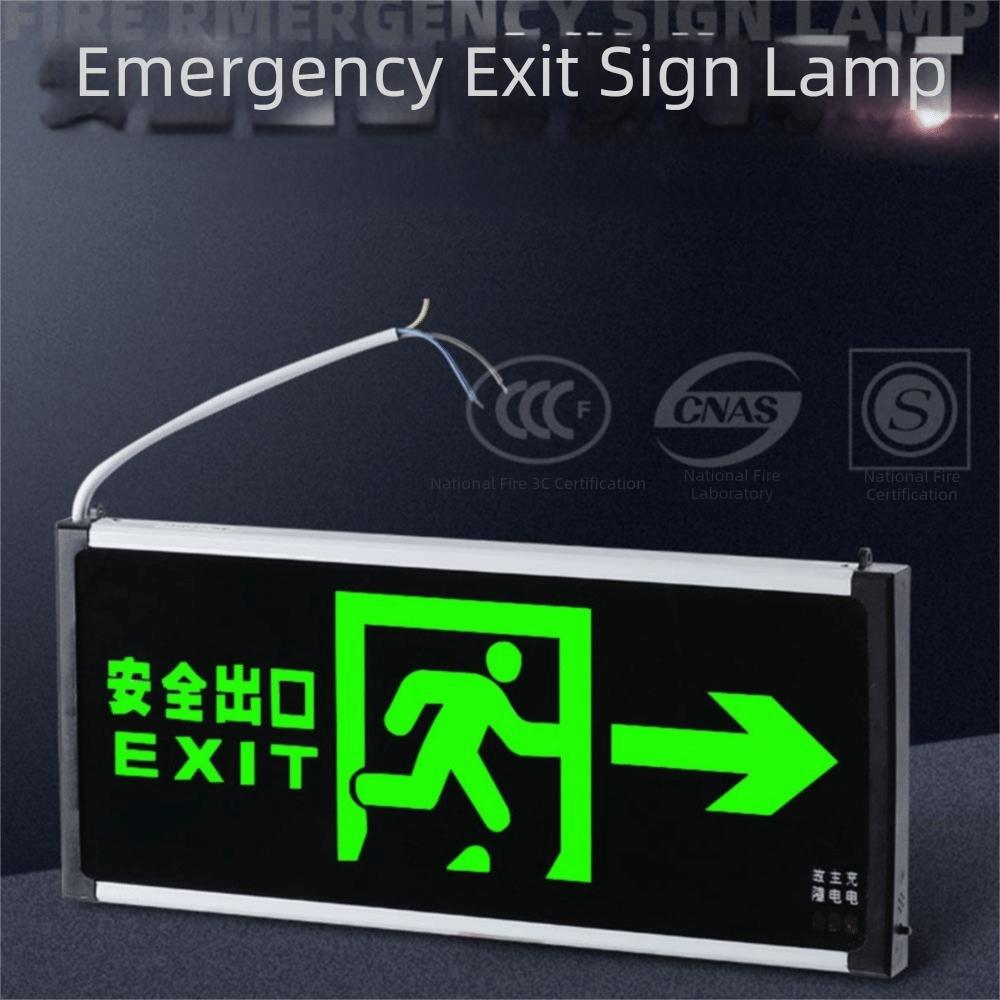 LED Light Safety Exit Sign Hanging Indicator Warning Lamp Evacuation Sign Light Hotel Use