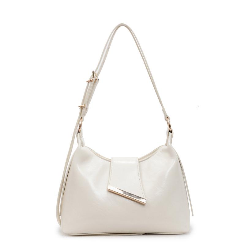 Fashion Trend Casual Solid Color Commuter Armpit Bag Women's 2025 Summer New Simple Texture and Versatile One-shoulder Crossbody Bag