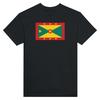 Футболка - PIXELFORMA - Флаг Гренады - Черный - 100% хлопок - Короткий рукав
