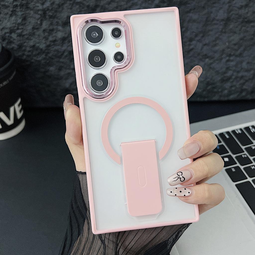 Magsafe popular wireless charging magnetic suction bracket Samsung S U mobile phone case skin feeling Samsung SPL