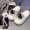 High-value Thick-bottomed Cat Slippers Women's Summer Outer Wear Fashion Height Increase Home Cool Slippers Beach One-word Drag