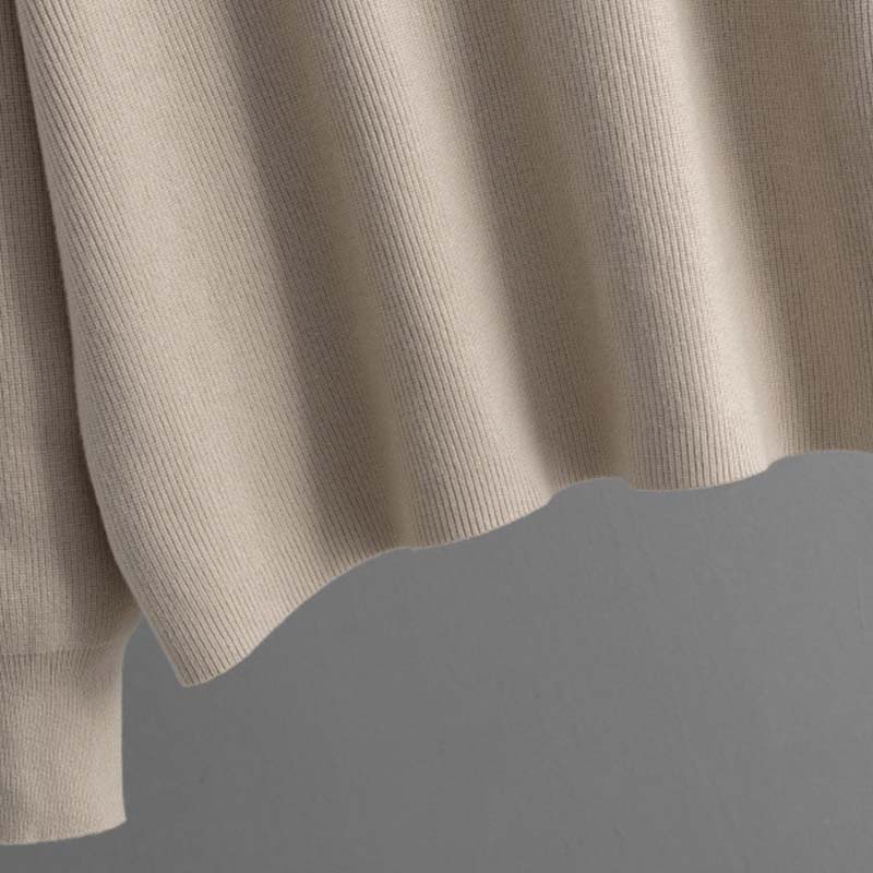 Women's Fashion Casual Loose Knitted Skirt Set Autumn Winter POLO Collar Long Sleeve Pullover Lace Up SKirt 2-Piece Sets