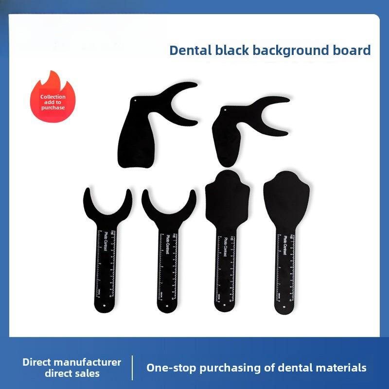 Металлическая пластина-фон для внутриротовой фотографии со шкалой - Стоматологический ортодонтический инструмент