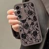 Черная Роза Цветок INS Для Samsung Galaxy Чехол S24 S23 S22 S21 Ultra Plus Fe A55 A54 A53 A52 A35 A25 A15 A14 5G Телефон Y2k Обложка