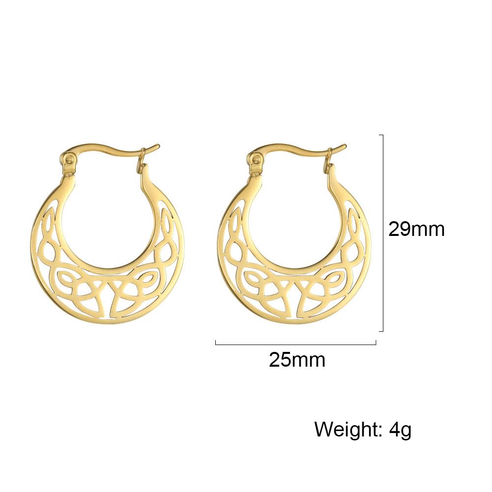 Stainless Steel Pentagram Hoop Earrings for Women Gothic Witchy Star Dangle Earrings Trend Amulet Jewelry