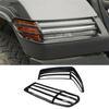 2Pcs Front Wheel Arch Light Grill Cover Trim Black For Jeep Wrangler JL JT 18-22