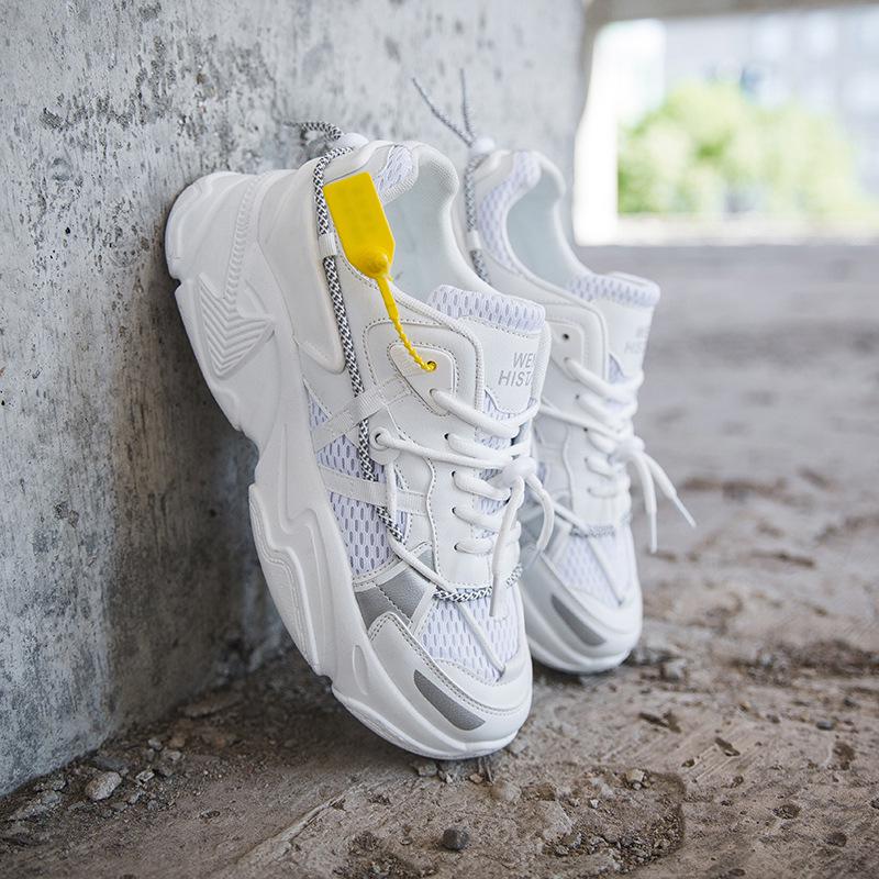 Пара моделей, женская обувь для папы, корейская версия, модная новая маленькая белая обувь, повседневная спортивная обувь для студентов, мужская