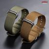Premium Nylon Watch Band Ribbed Strap 18mm 20mm 22mm 24mm Military Ballistic Fabric Replacement Watchband Army Green Black Belts