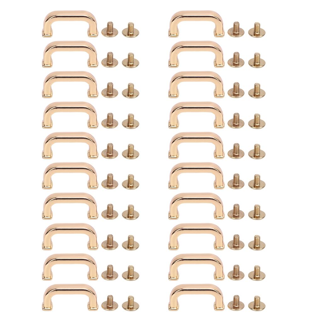 20 шт. Пряжка-арка квадратная 17x8x5 мм сплав D-образное кольцо соединительная пряжка с винтами PH для сумки ручки