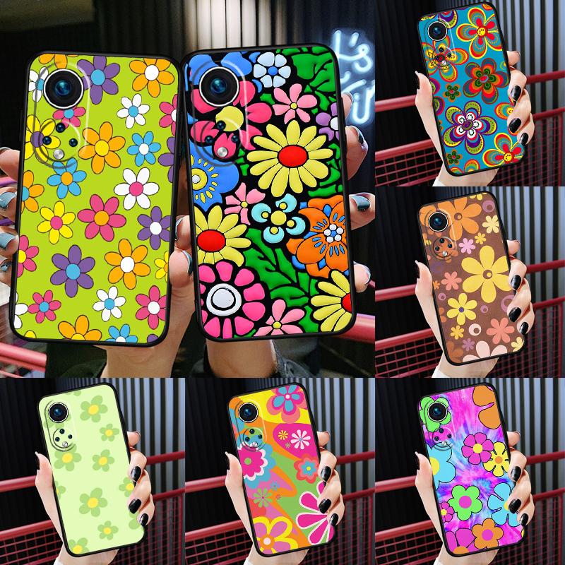 Крутые цветы Хиппи Бохо Флоральный Для Huawei P40 Lite P20 P30 Pro Nova 9 Nova 5T P Smart 2019 Чехол Для Honor 50 8X 9X 10i