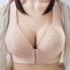 Large Size Thin No Steel Ring Front Button Bra Gathers Up Anti-sagging Breast-receiving Ladies' Fat Mother Underwear