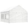 VidaXL Belvedere with White Roof 4.46x4.08x3.22 M Polyethylene, Party Tent, Marquee, Awning Shelter, Pavilion, Tent 3155486