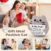 1 шт. Эмоциональная поддержка, мини-позитивная открытка, новинка, подарок, украшение в виде кошки, ручная работа с вдохновляющим посланием, трикотажное полотно, животное