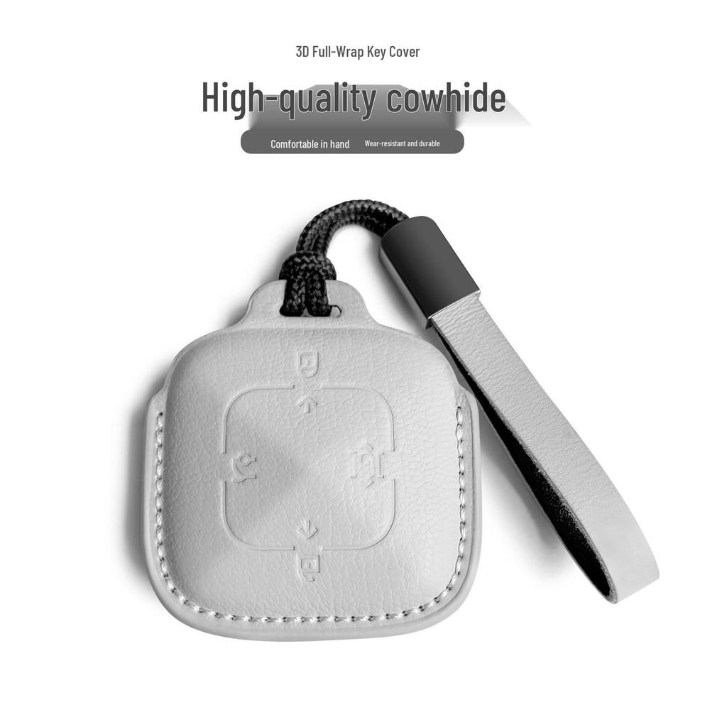 Защитный чехол для ключа из натуральной кожи для Jike 007GT - Минималистичный стиль, аксессуар для интерьера автомобиля