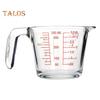 Стеклянный мерный стакан с ручкой и V-образным носиком, стеклянные кувшины для эспрессо, прозрачные весы, мерные кувшины для унций, кружка для смешивания для бара, вечеринки, вина, молока