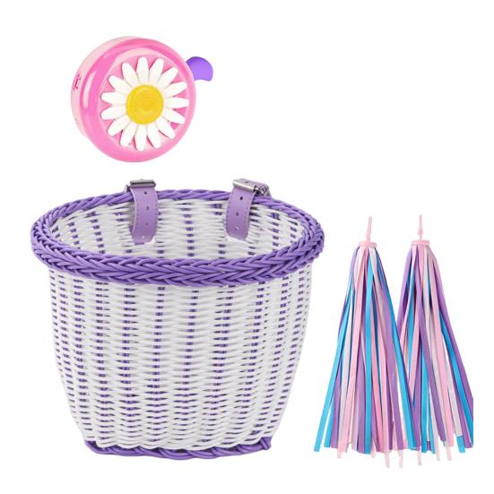 Передняя корзина для велосипеда с регулируемым ремнем, большой вместимостью, прочный несущий велосипедный руль