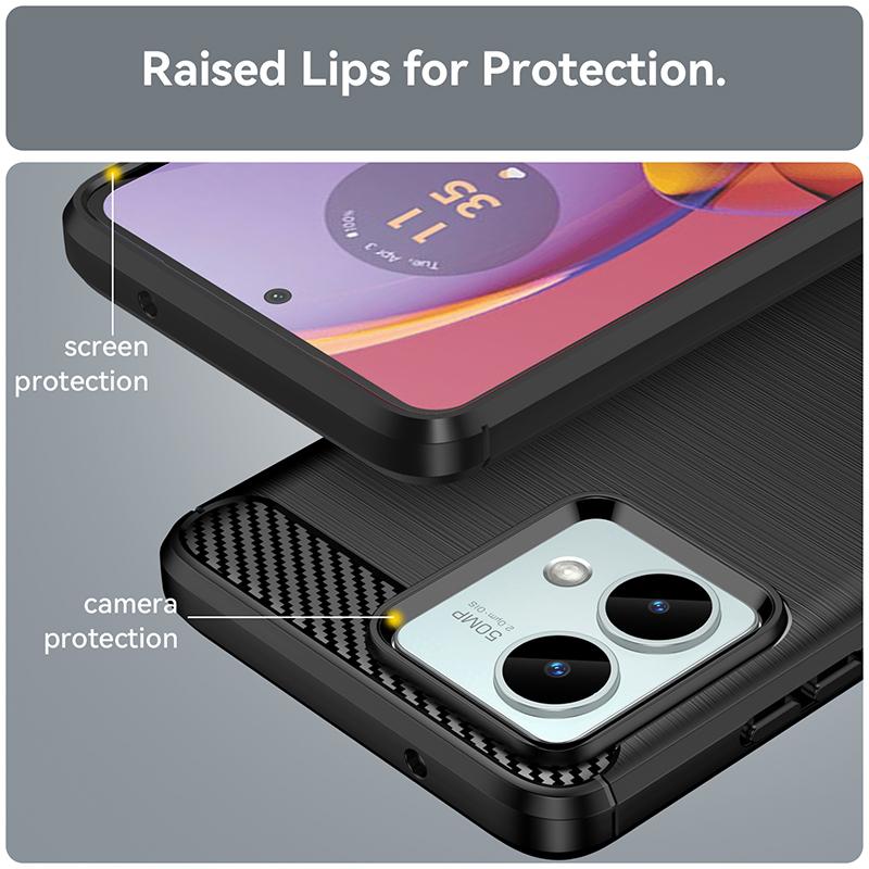 Чехол из углеродного волокна для Motorola Moto G50 G51 G52 G53 G54 G60 G62 G64 G71 G72 G84 G85 G100 G200 Силиконовый противоударный чехол для телефона
