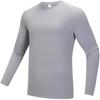 Серия для бега Фитнес Повседневный Простой Однотонный Трикотажная рубашка с длинным рукавом Мужские топы Голубино-серый 952515402-5