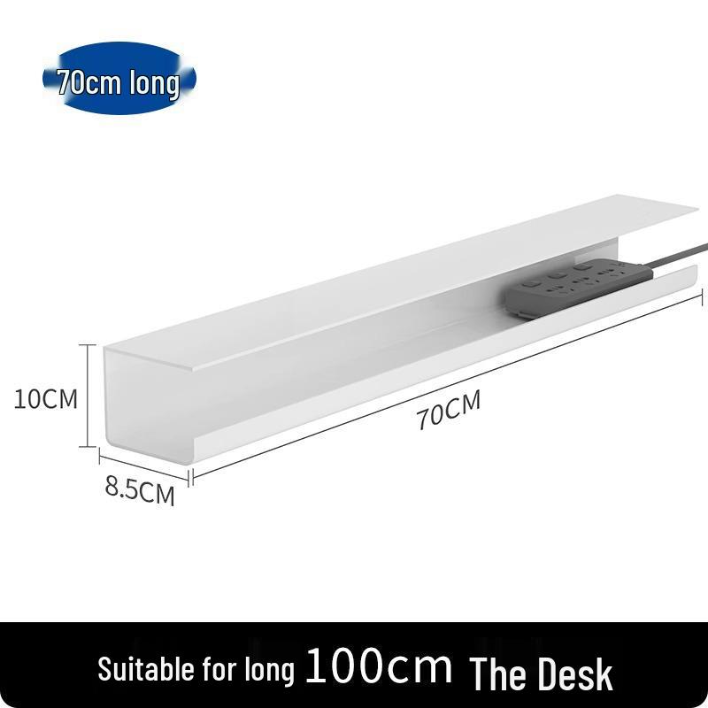 Under-Desk Cable Management Rack: No-Drill Wire Storage, Power Strip Fixing, Desk Organizer Box.