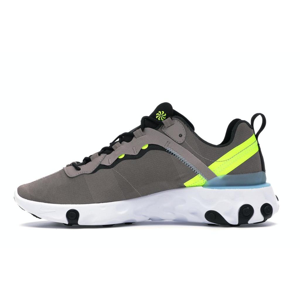 Nike React Element 55 Pumice Мужские кроссовки Фиолетовый Черно-Белый-Вольт-Синий-Гриль BQ6166-201