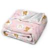 Pink Cute Bear Rilakkuma Blanket  Fuzzy Awesome Breathable Throw Blankets for Bed Sofa  Winter,