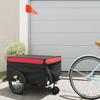 VidaXL Bicycle Trailer Black and Red 45 Kg Iron 94104