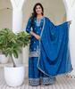 Women Party Wear Chinon Salwar Suit Indian Bollywood Ethnic Salwar Kameez Palazzo Set Dress