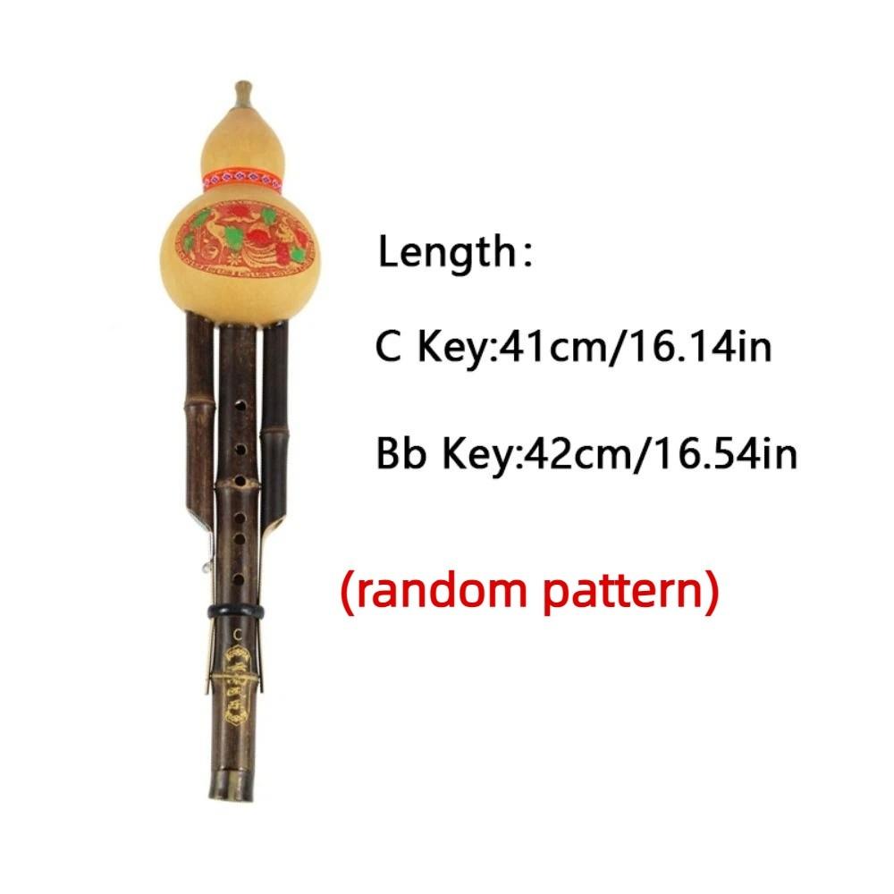 Double sounds Gourd Flute Black Bamboo Hulusi Easy To Play Gourd Bamboo Flauta  Beginner