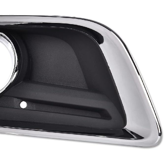 PIT66 Fog Lights Frame Trim Assembly Compatible with Chevy Malibu Eco 2013-2014/ Malibu 2013-2015/ Malibu Limited 2016, Left & Right Side Black 1