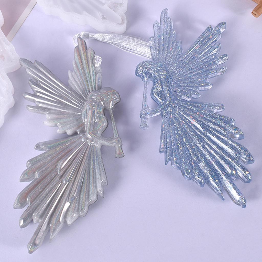 Девушка с флейтой, ангелом, зеркалом, блестящая силиконовая форма, сделай сам, форма для кристаллов из эпоксидной смолы