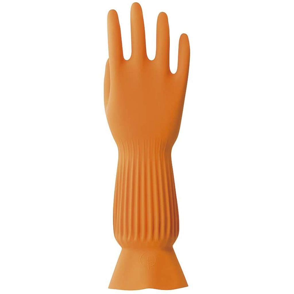 Dunlop Home Products Dunlop Home Products Cooking Gloves Natural Rubber Pretine Orange M Sleeve Shibori That Prevents Water from Entering Gathered