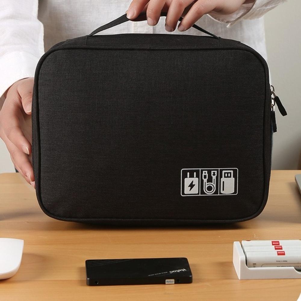 Portable Digital Storage Bag Dustproof Data Cable Protective Case  Cable Management