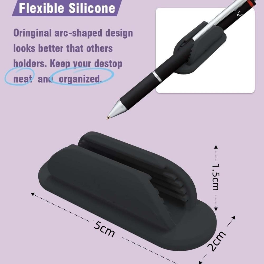 Silicone Pen Holder Self-Adhesive Pencil Clip New Pencil Storage Clamps  Students