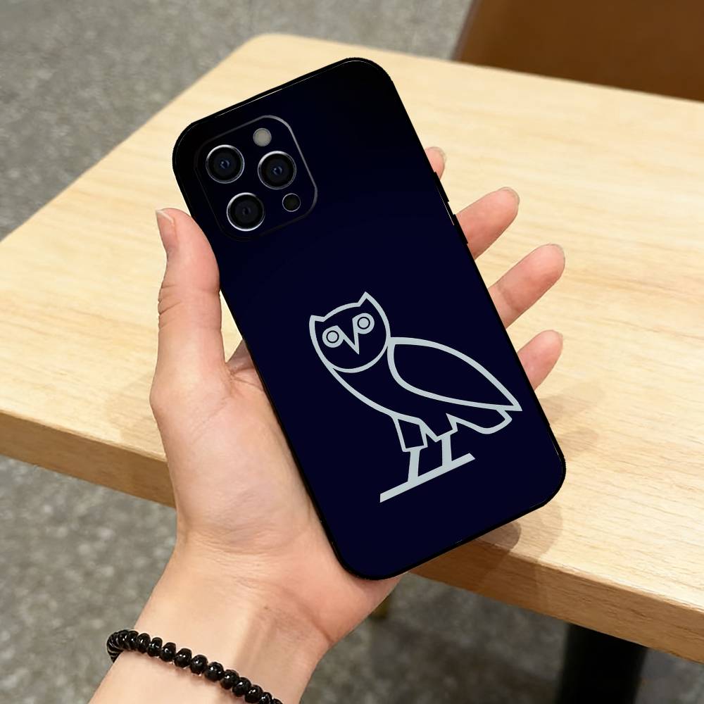 D-Drake OvO OWL Чехол для телефона для iPhone 17,16,15,14,13,12,11 Plus,Pro Max,XS,Мягкий силиконовый черный чехол