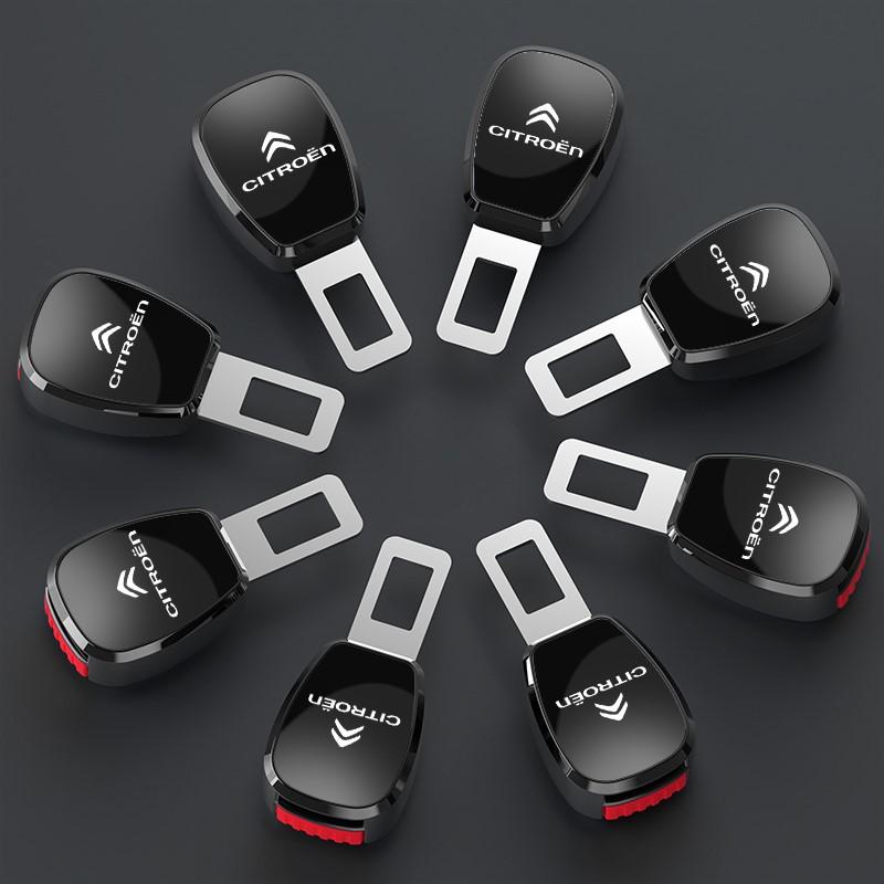 Для Citroen C4 C3 C2 C1 DS3 Berlingo Xsara Grand Picasso Cactus Расширитель зажима ремня безопасности автомобиля Металлическая пряжка-замок с значком