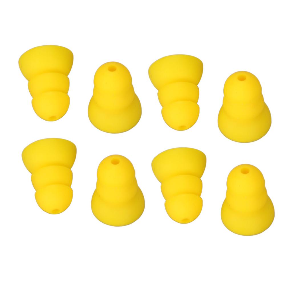 8pcs Hearing Aid Ear Tips 3 Layer Soft Silicone Replacement BTE ITE Pocket Hearing Aids Earplug