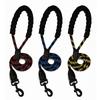 Custom Heavy Duty Quick Release Clip Soft Padded Comfort Handle Solid Black Nylon Reflective Braided Dog Leash for Daily Walking