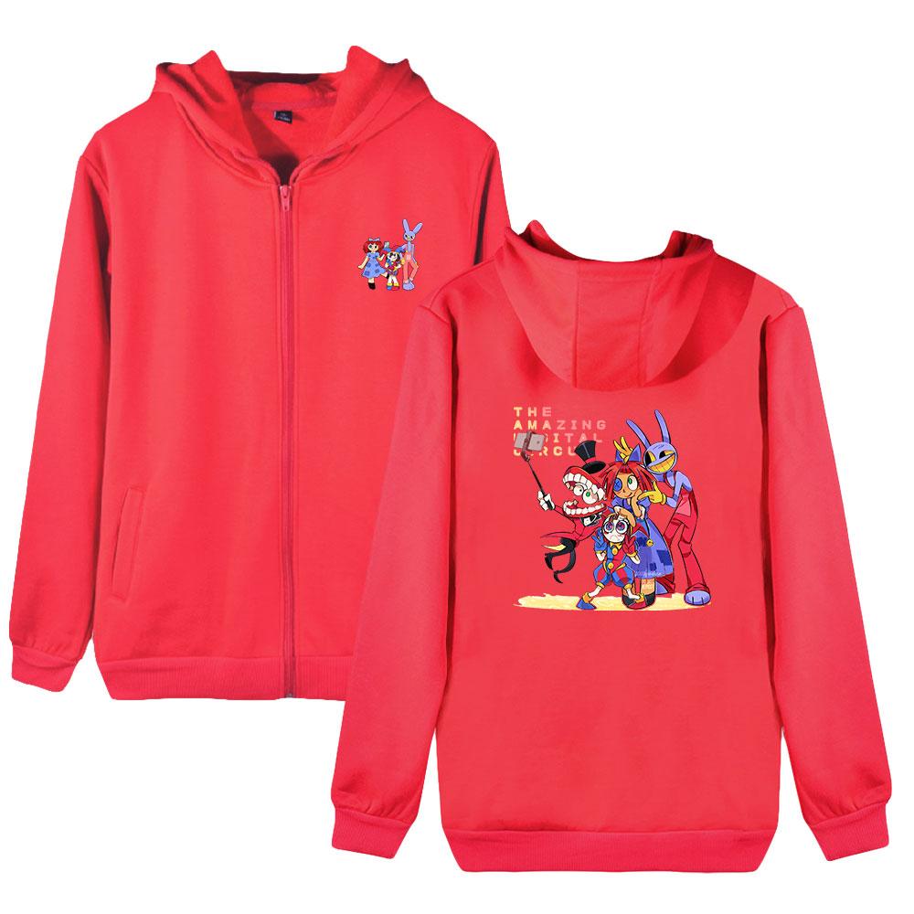 Модная женская и мужская толстовка с капюшоном The Amazing Digital Circus Anime Print Удобная толстовка с капюшоном высокого качества Осенняя мужская куртка с капюшоном Толстовка на молнии