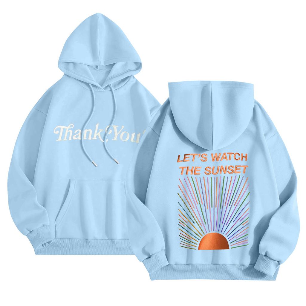 Женская повседневная удобная плюшевая кофта с длинным рукавом и свободным воротом с принтом