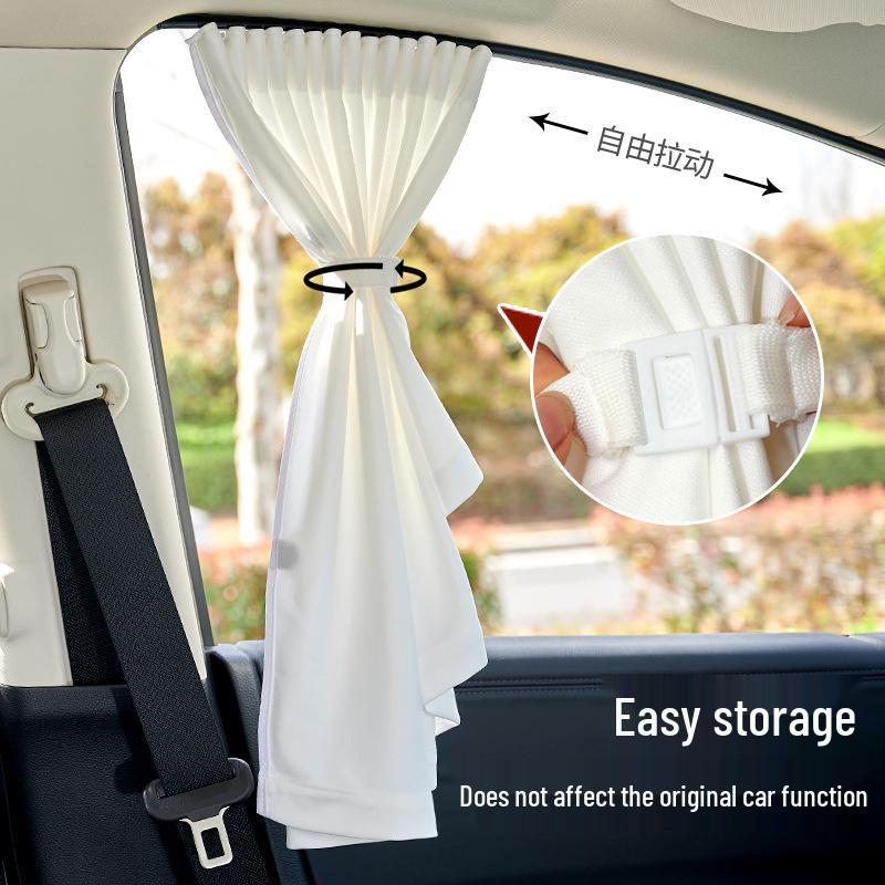 Tesla Model 3/Y Sunshade Privacy Curtains - Track-Type Side Window Blackout Accessories
