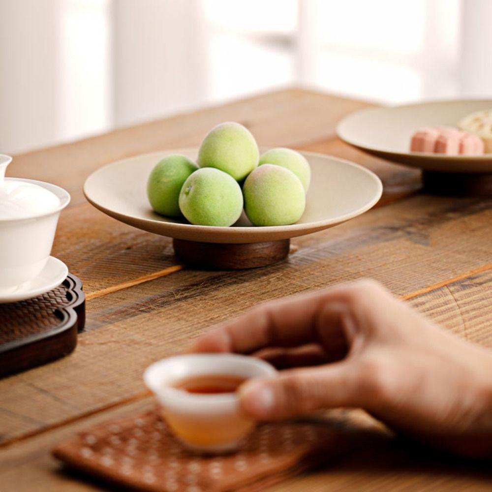Durable Dessert Tray Wooden Fruit Plate Chinese Style Storage Tray Snacks