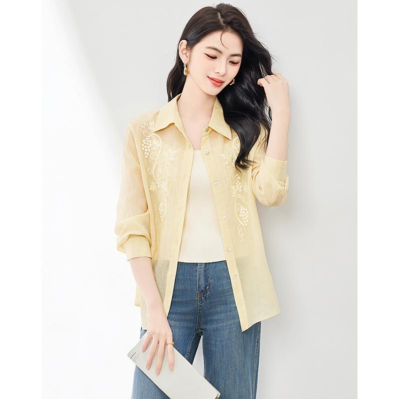 Korean loose embroidered fashionable shirt