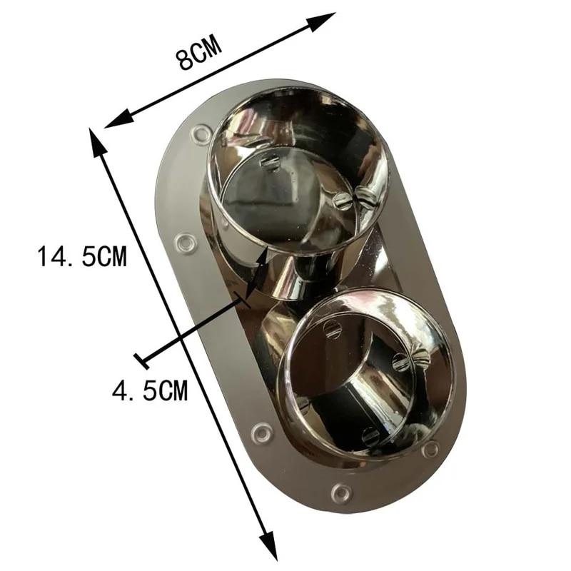 Универсальный 1 шт. задний бампер автомобиля выхлопной двойной выход хвост глушитель наконечник трубы горло наклейка декоративная для Toyota VW Honda Accessori